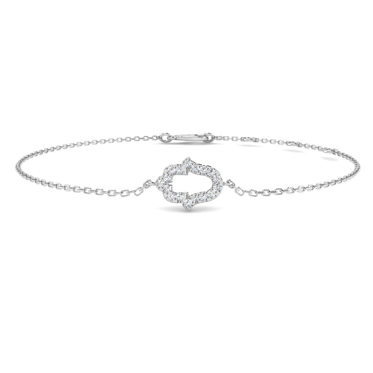 0.05 ct Natural Diamond Round Bracelet