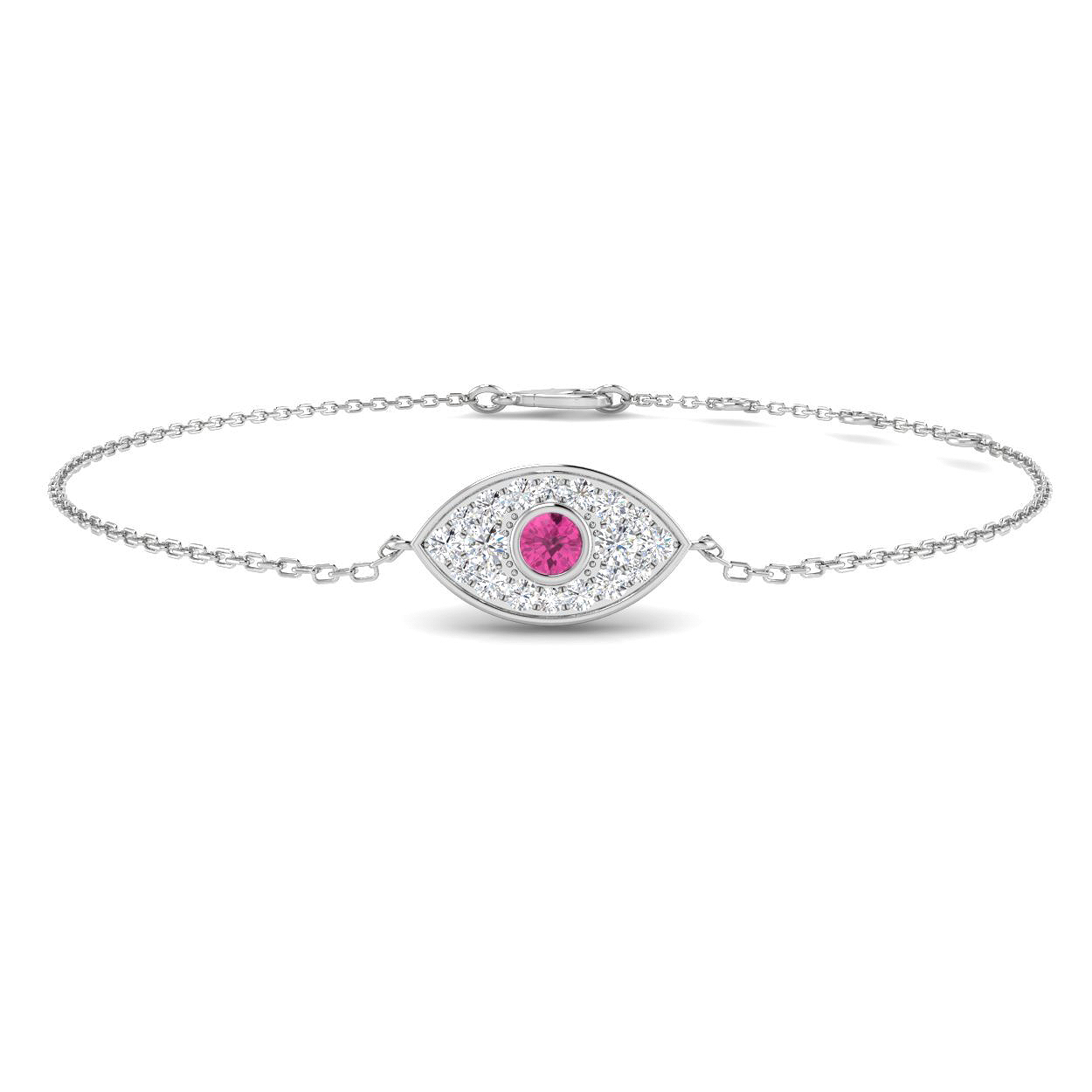 0.35 ct Pink Sapphire Round Bracelet