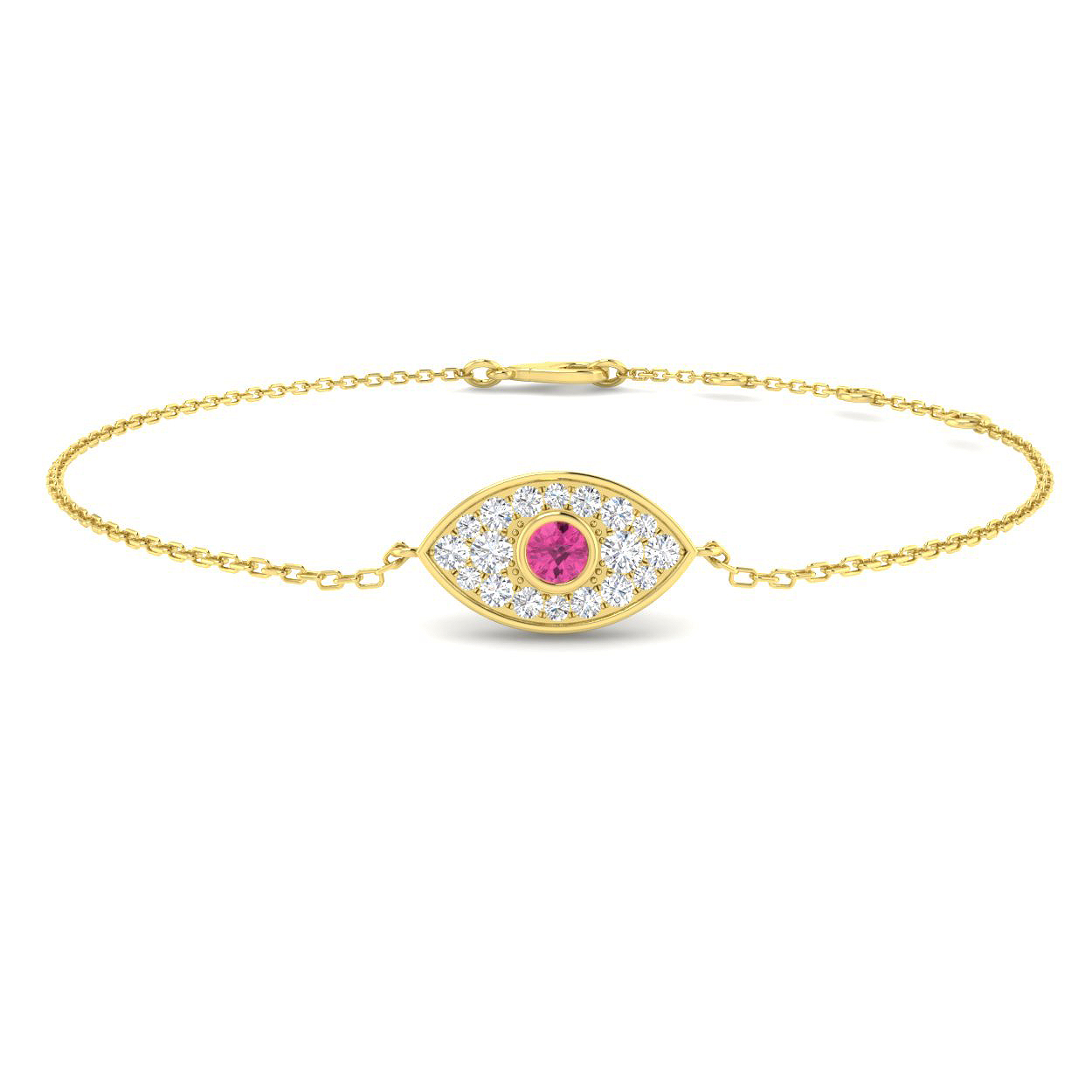 0.35 ct Pink Sapphire Round Bracelet