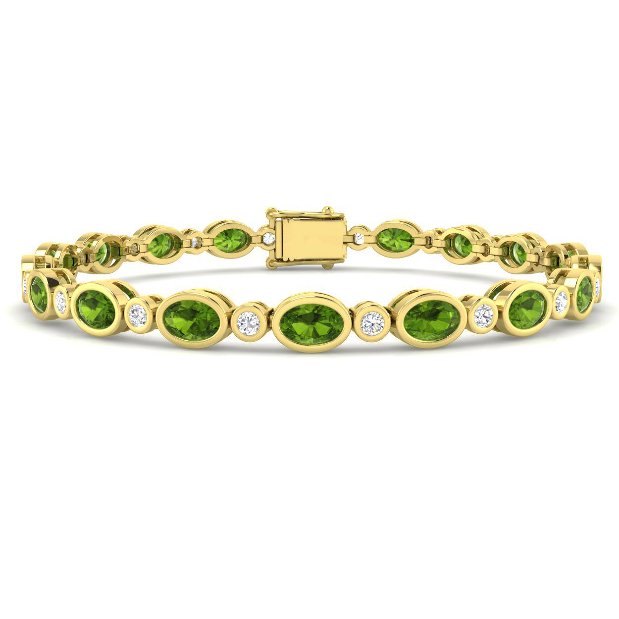 9.9 ct Peridot Oval Bracelet