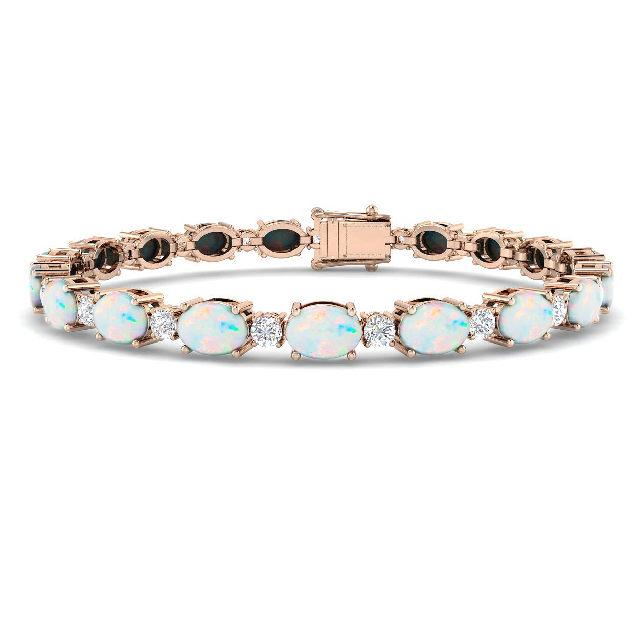 11.8 Ct Opal Oval Cut  in 18K White Gold