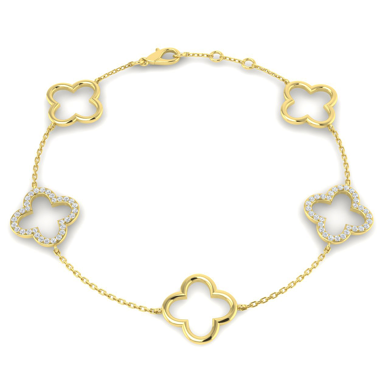 0.2 ct Natural Diamond Round Bracelet