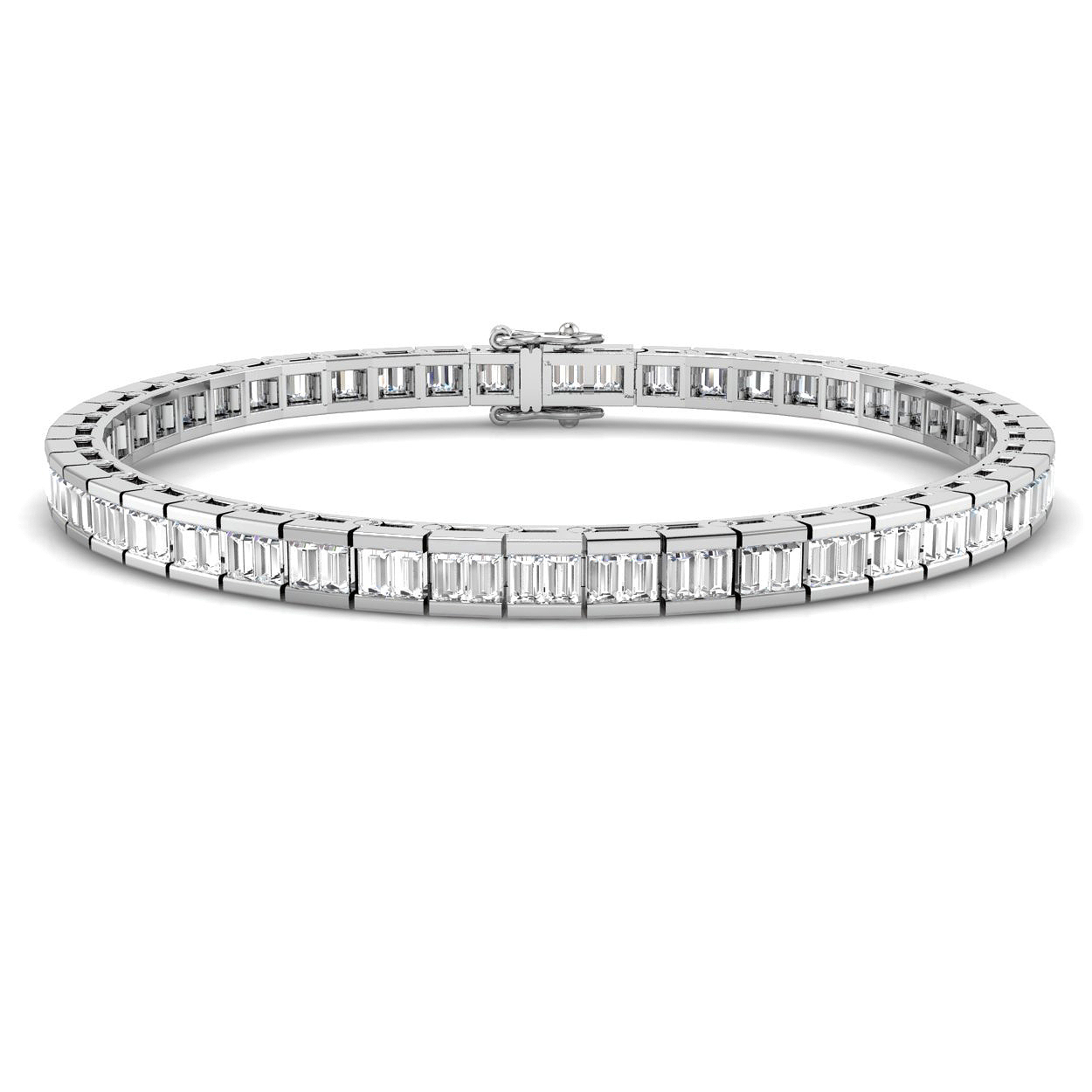 4.15 ct Natural Diamond Baguette Bracelet