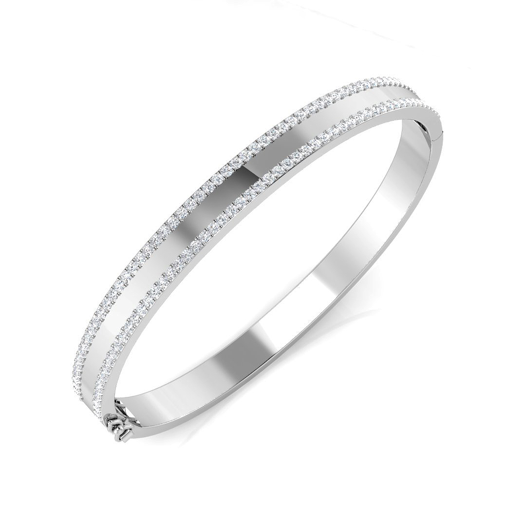 1.45 Ct Natural Diamond Round Cut  in 18K White Gold