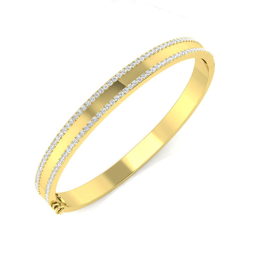 1.45 ct Natural Diamond Round Bangle
