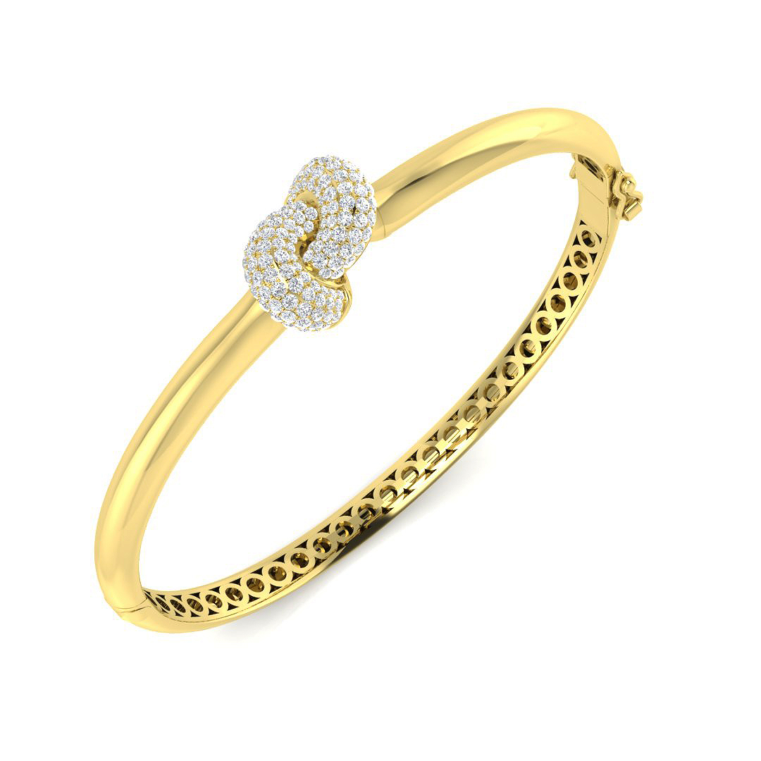 0.9 ct Natural Diamond Round Bangle