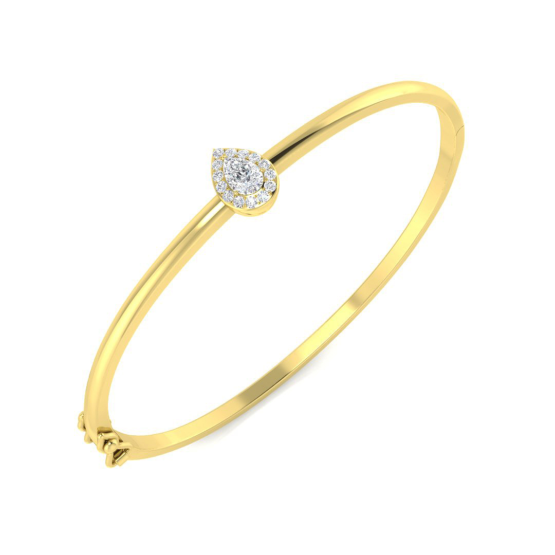 0.55 ct Natural Diamond Pear Bangle