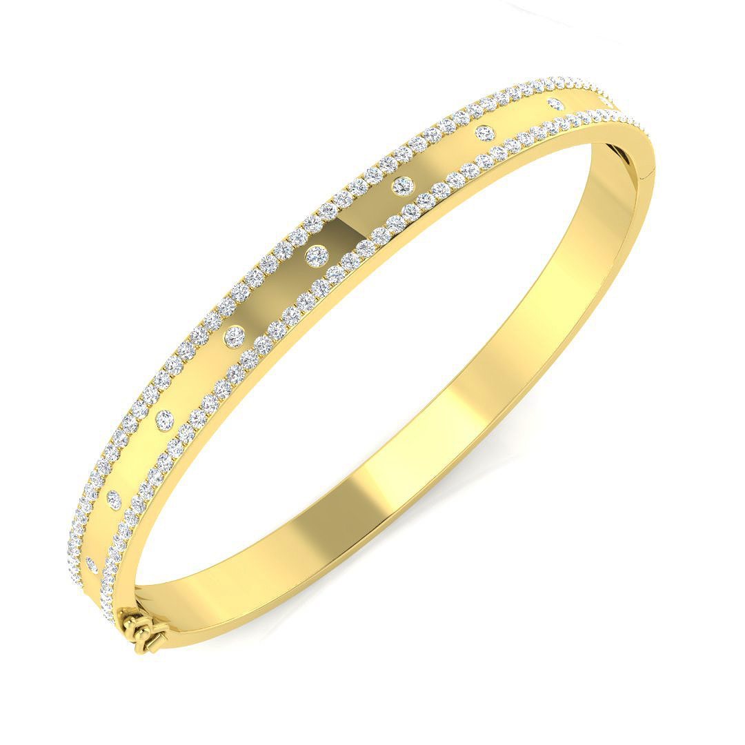 1.75 ct Natural Diamond Round Bangle