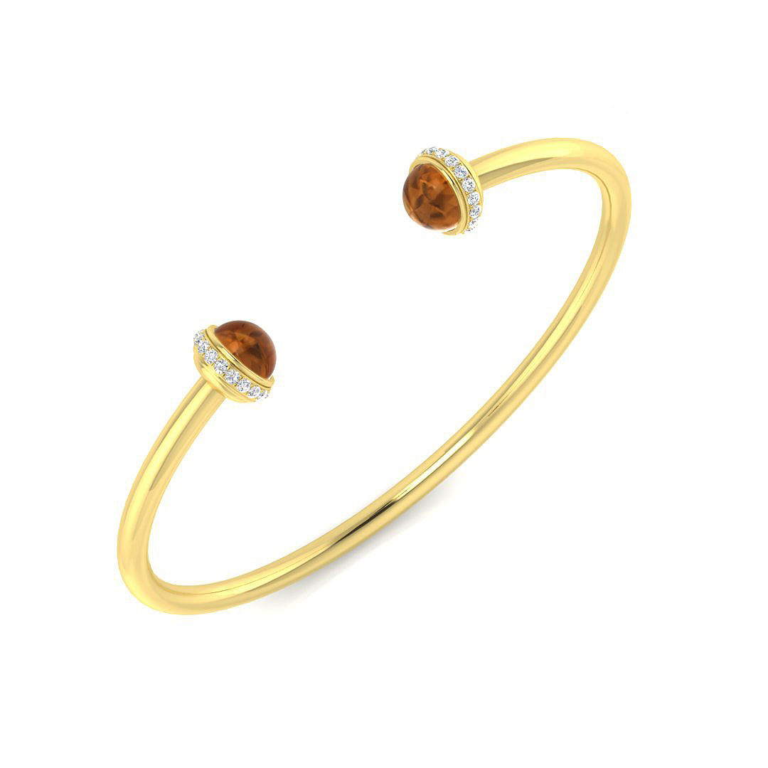 2.05 ct Citrine Round Bangles