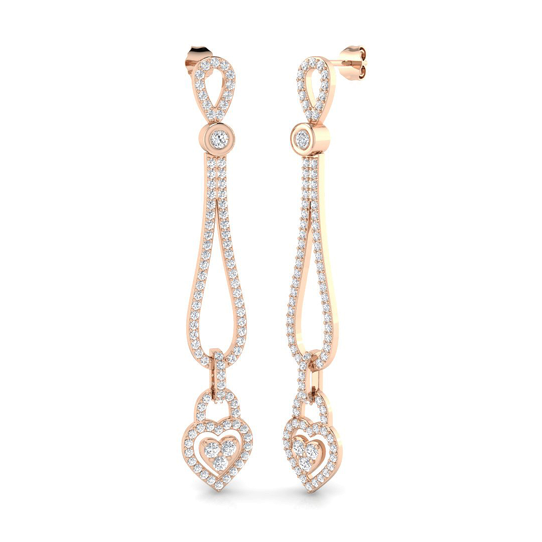 2.2 ct Natural Diamond Round Earrings