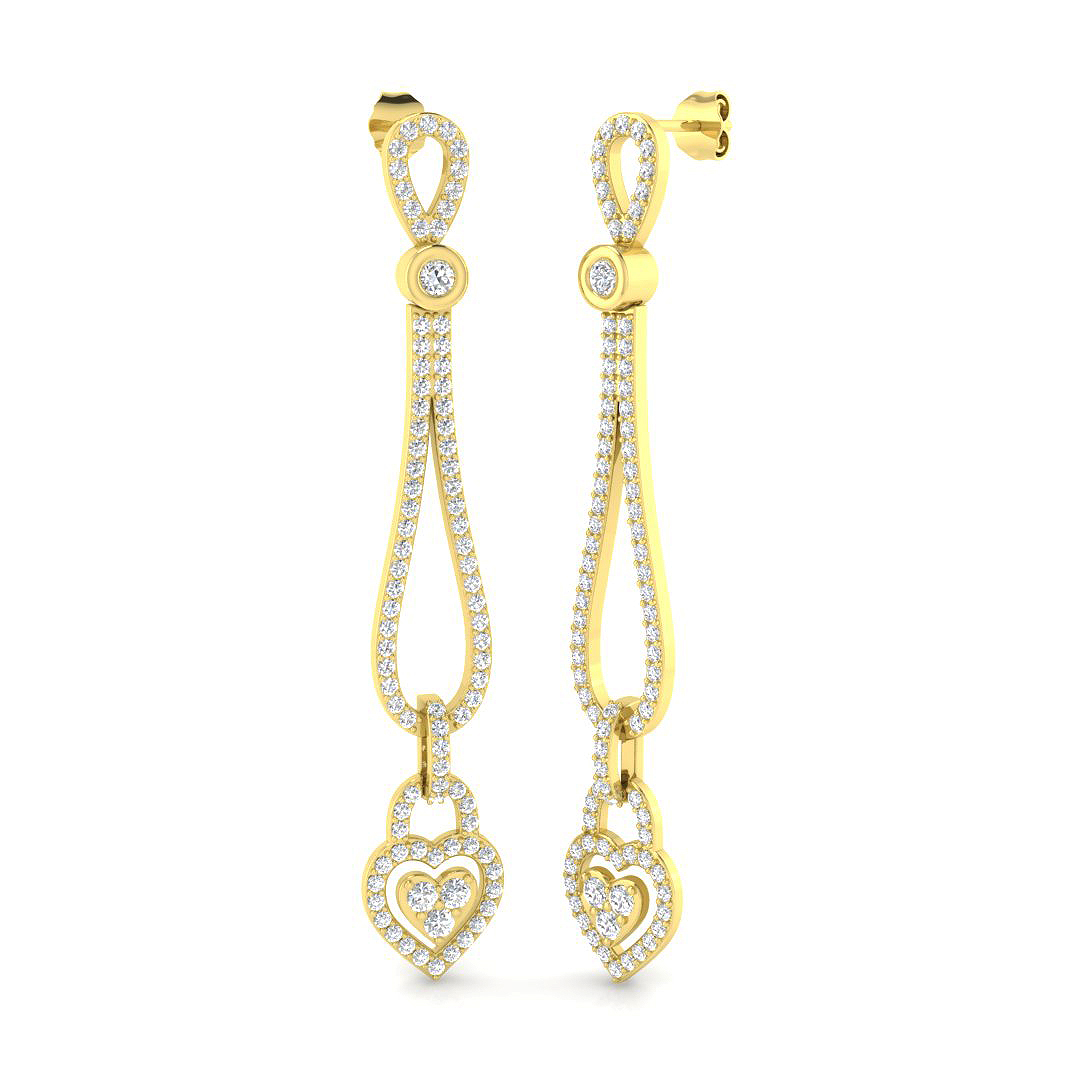 2.2 ct Natural Diamond Round Earrings