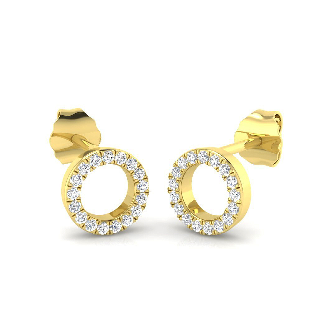 0.1 ct Natural Diamond Round Earrings