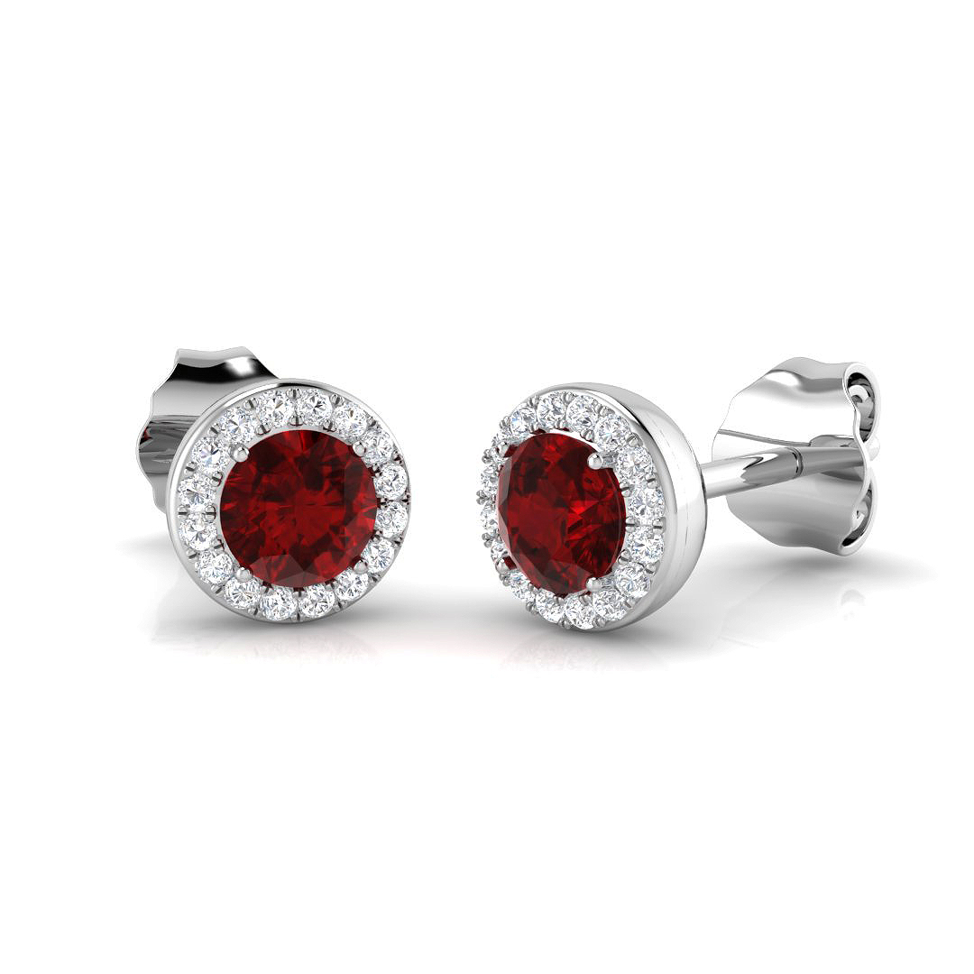 0.8 ct Natural Diamond Round Earrings