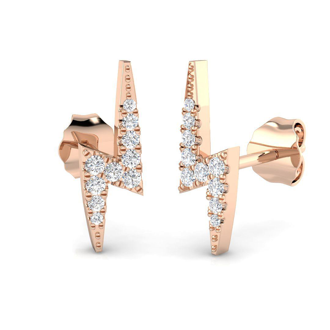 0.1 ct Natural Diamond Round Earrings