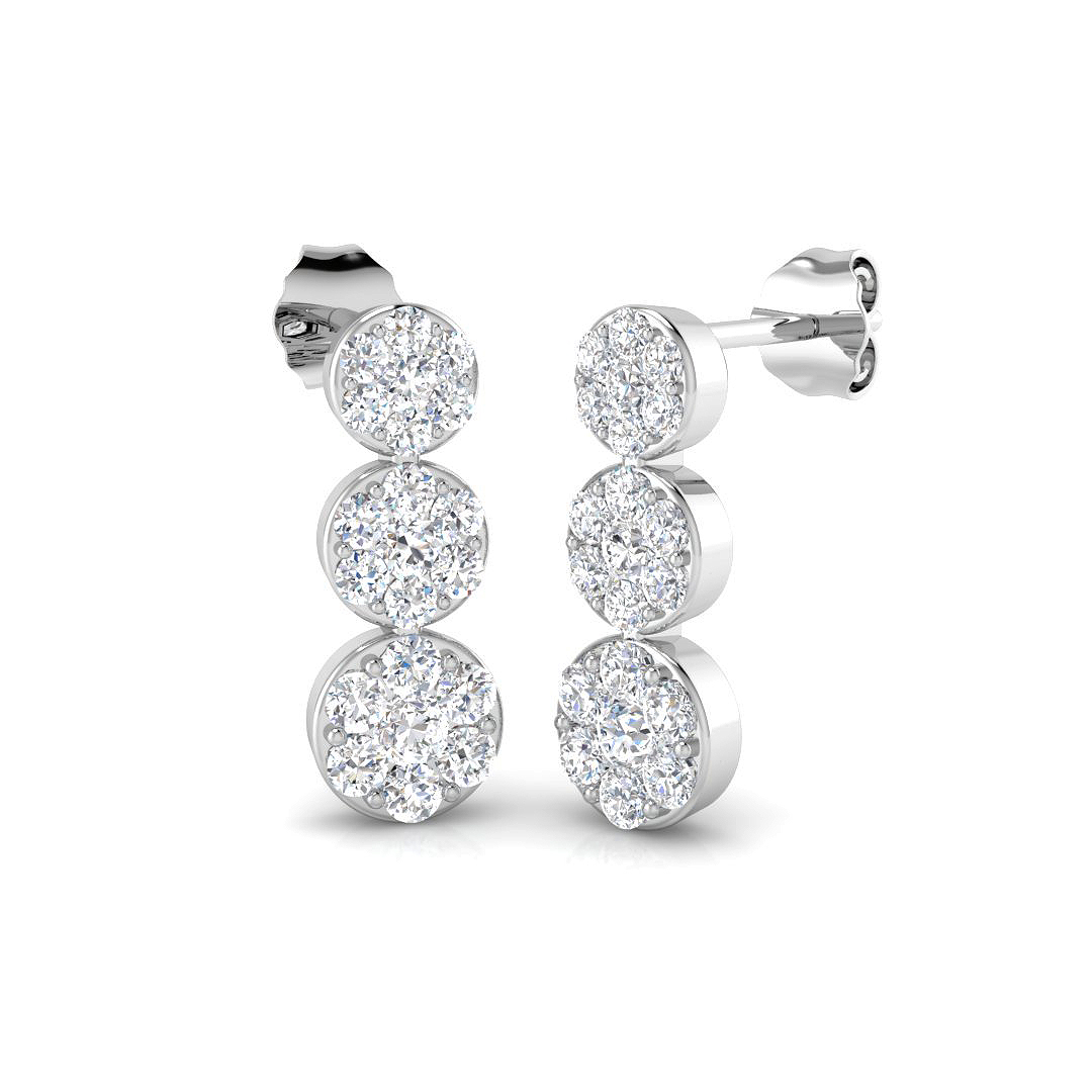 1 ct Natural Diamond Round Earrings