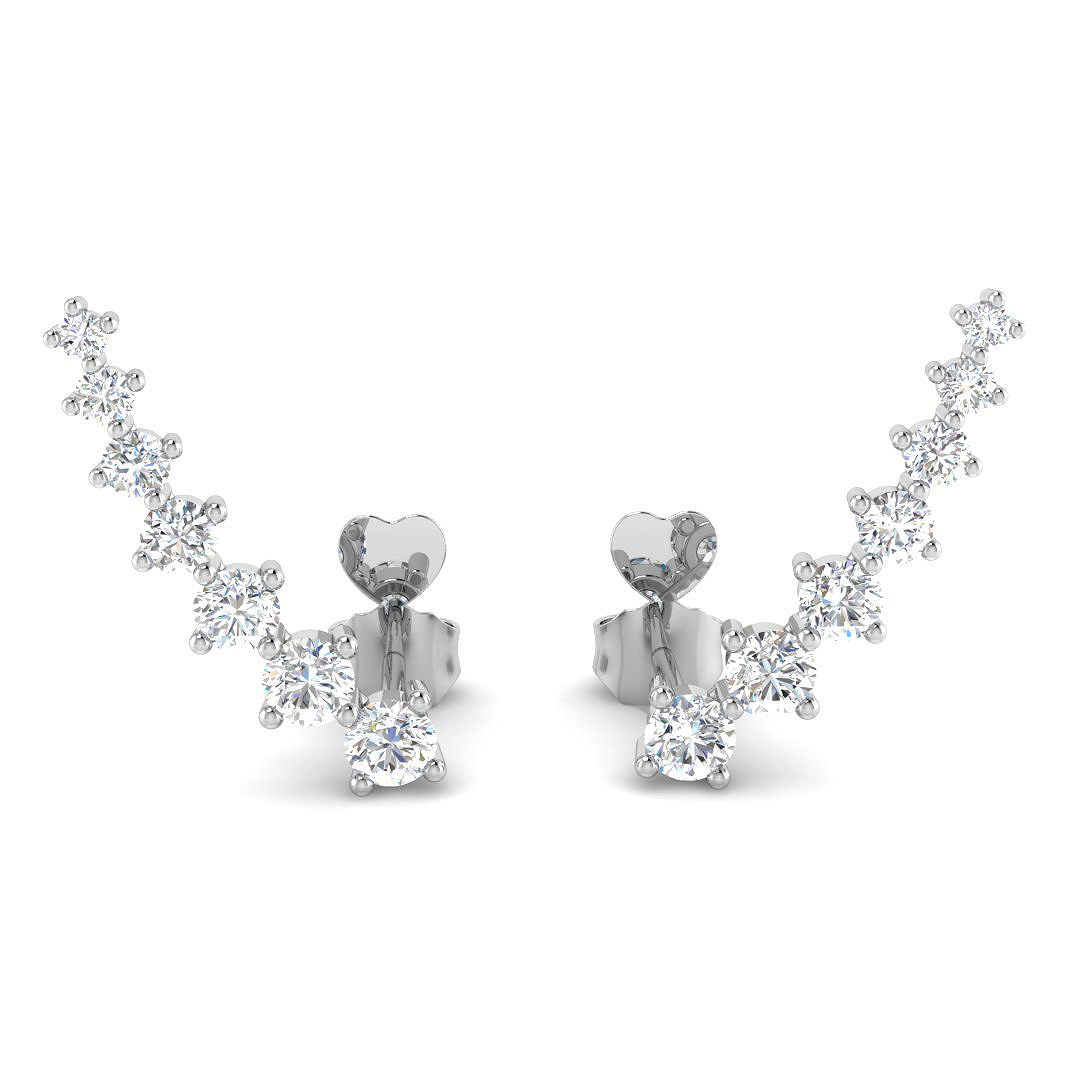 0.55 ct Natural Diamond Round Earrings