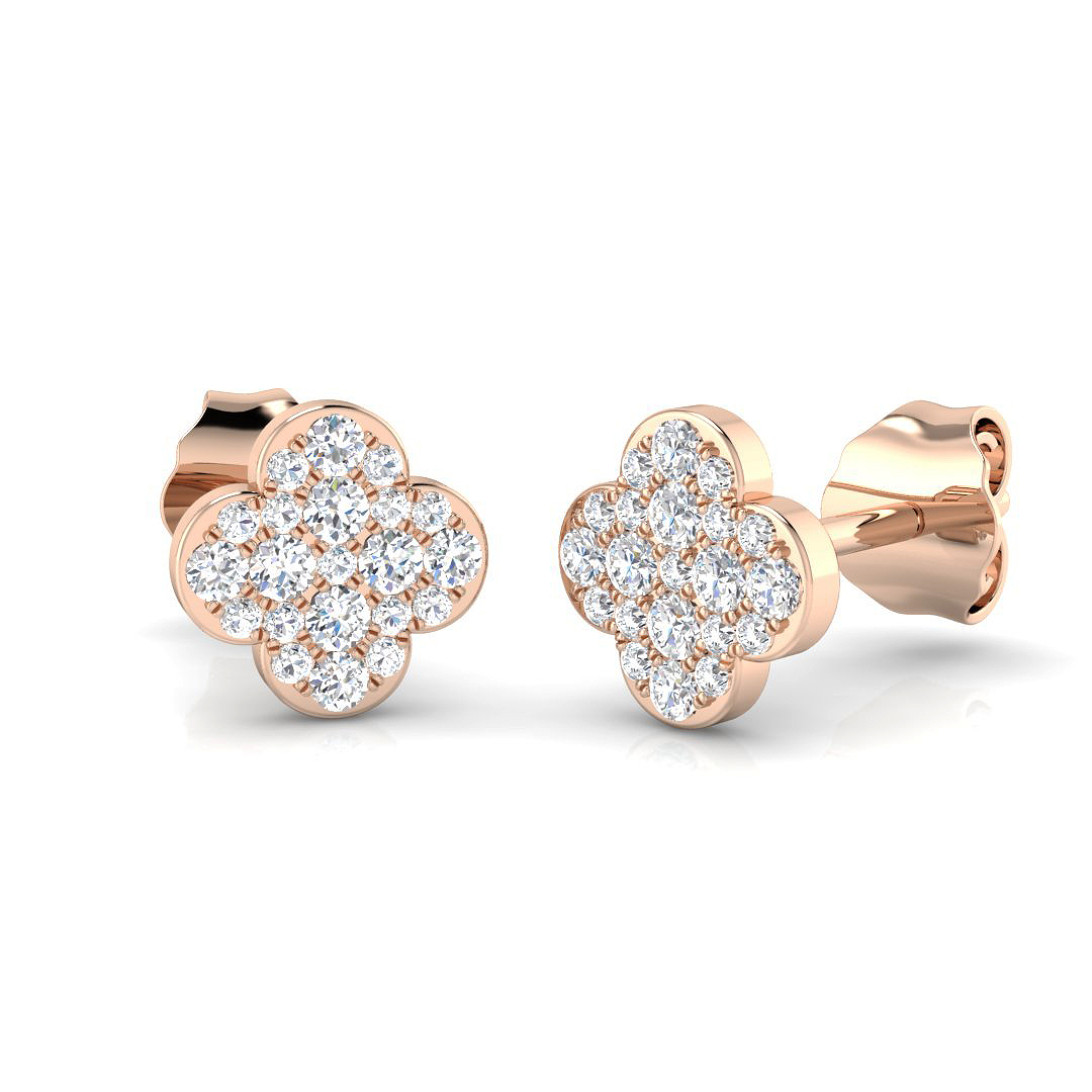0.2 ct Natural Diamond Round Earrings
