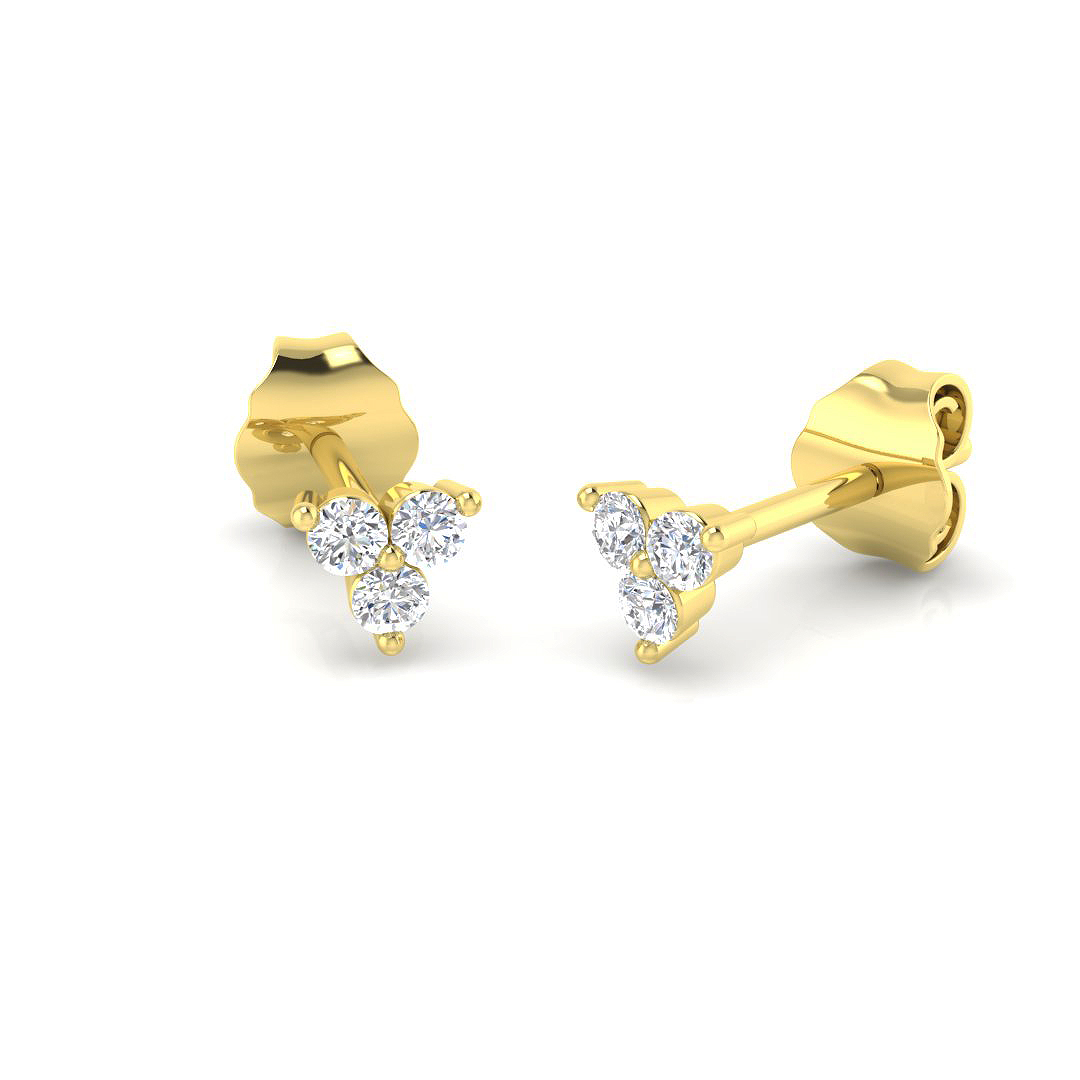 0.1 ct Natural Diamond Round Earrings