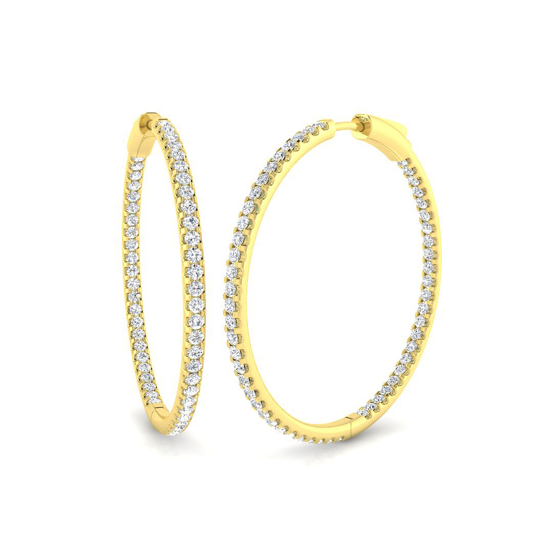 2.15 ct Natural Diamond Round Earrings