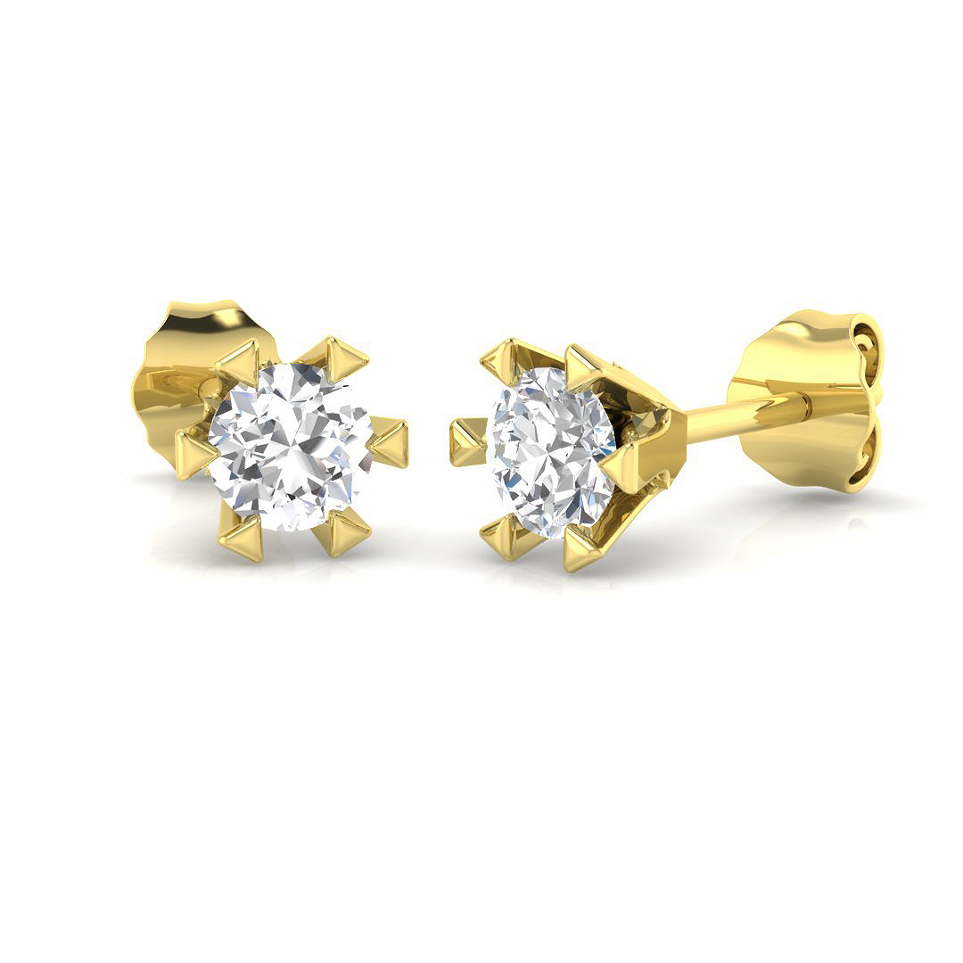 0.4 ct Natural Diamond Round Earrings