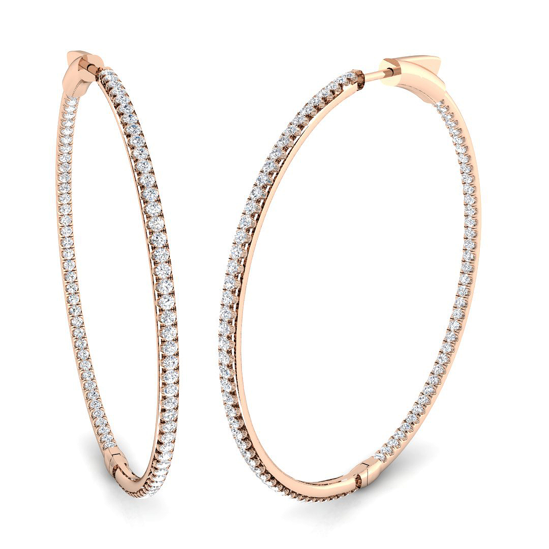 1.75 Ct Natural Diamond Round Cut  in 18K White Gold