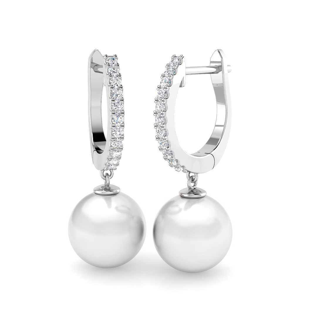 6.65 ct Natural Diamond Pear Earrings