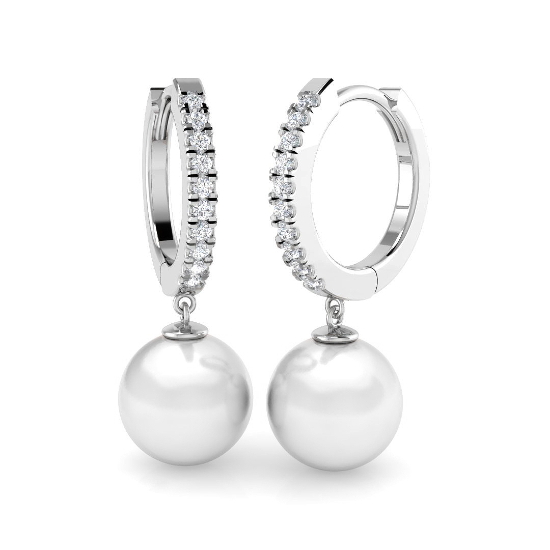 9.7 ct Natural Diamond Pear Earrings