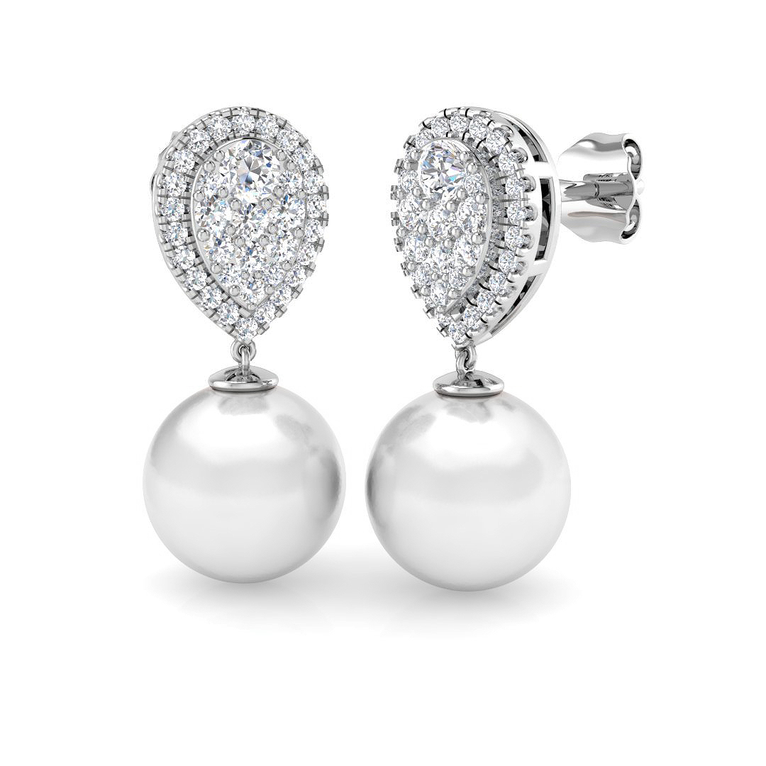 12.75 ct Natural Diamond Pear Earrings