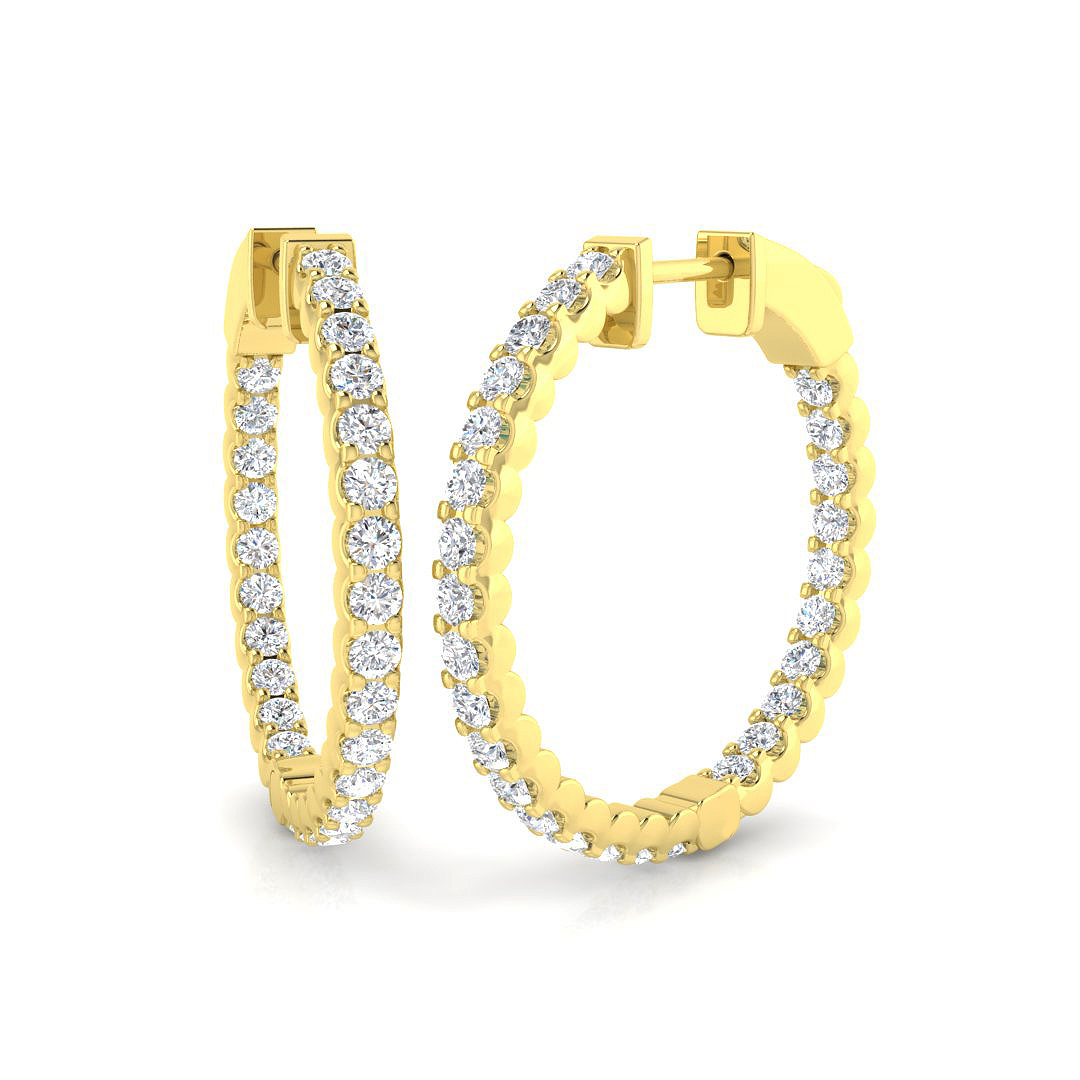 1.4 ct Natural Diamond Round Earrings