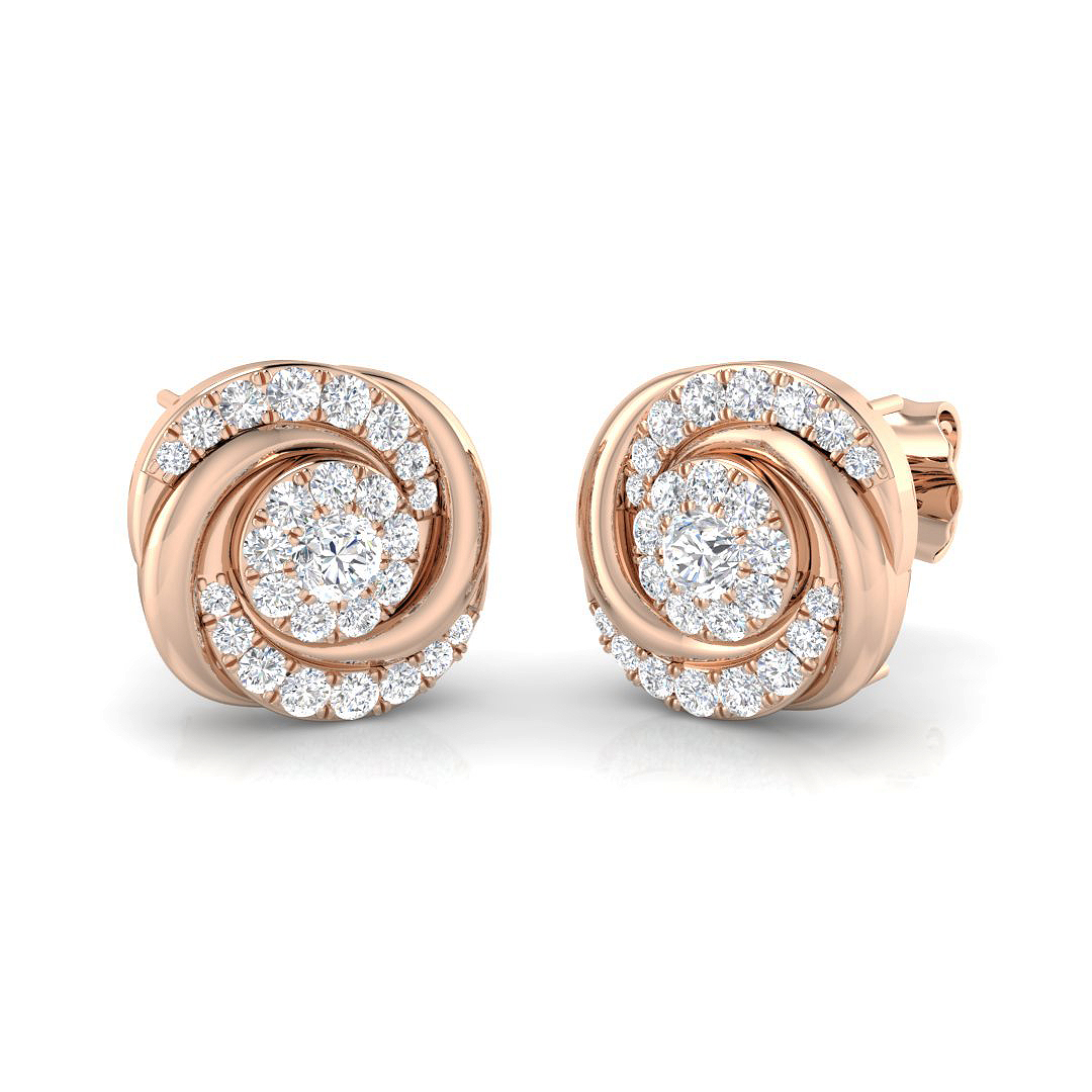 0.45 ct Natural Diamond Round Earrings