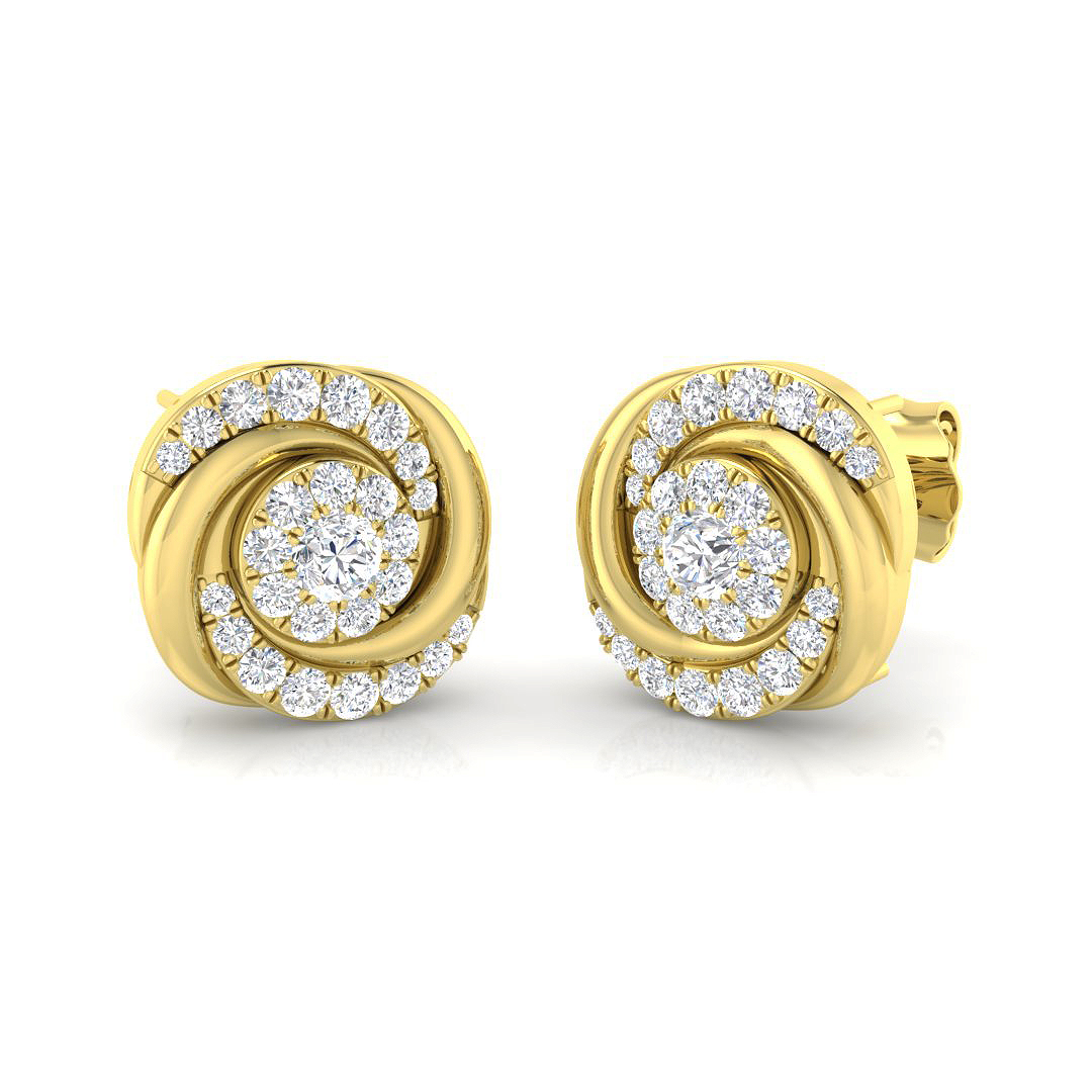 0.45 ct Natural Diamond Round Earrings