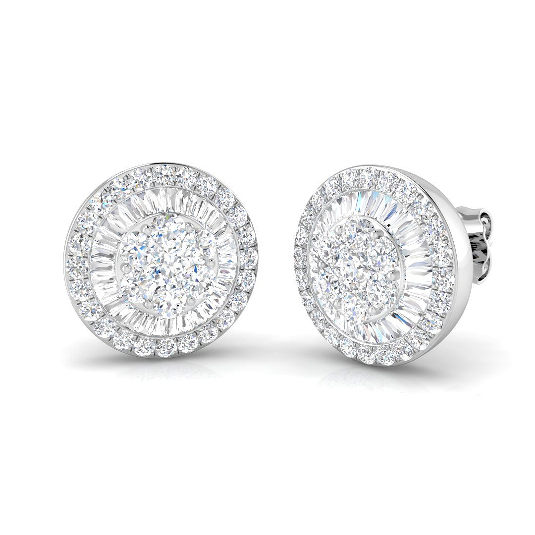 1.5 ct Natural Diamond Baguette Earrings