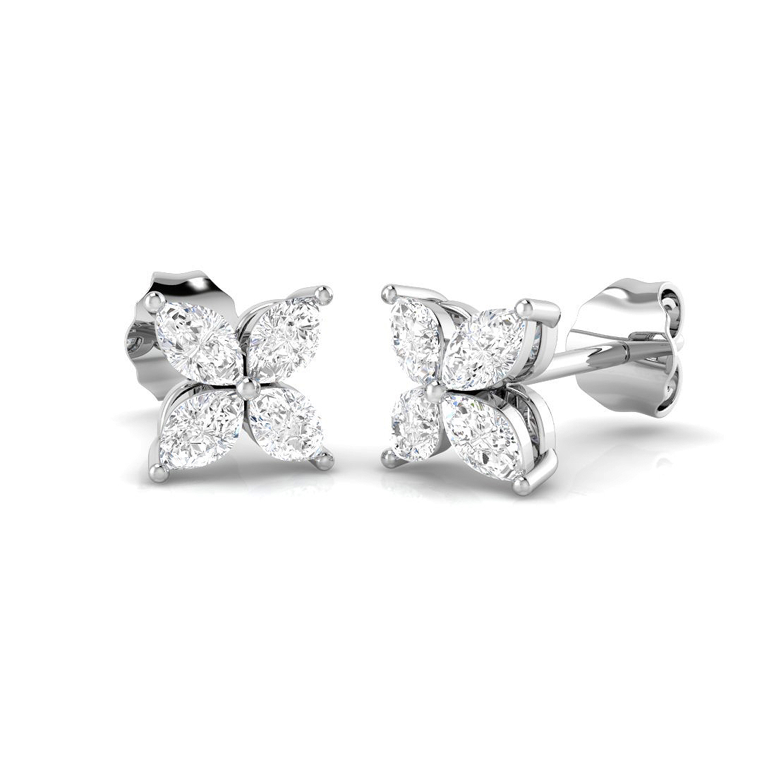 0.65 Ct Natural Diamond Marquise Cut  in 18K White Gold