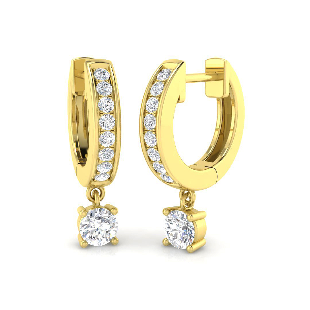 0.3 ct Natural Diamond Round Earrings