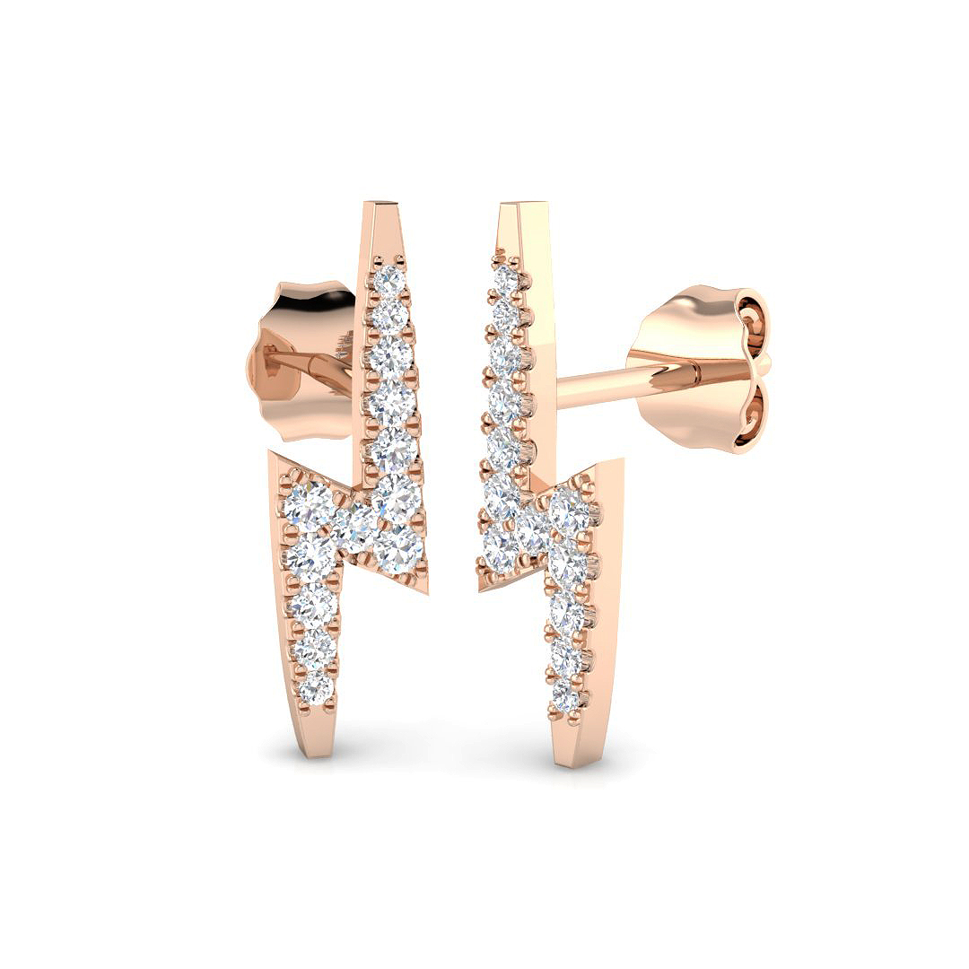 0.15 ct Natural Diamond Round Earrings