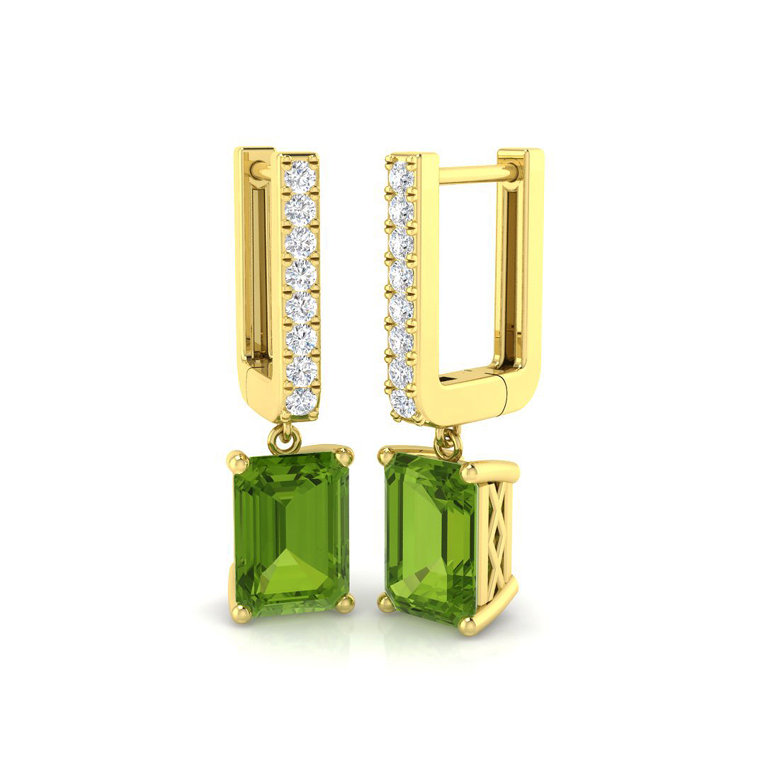 2.55 ct Peridot Emerald Earrings