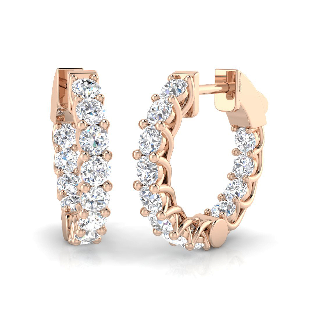 1.75 ct Natural Diamond Round Earrings