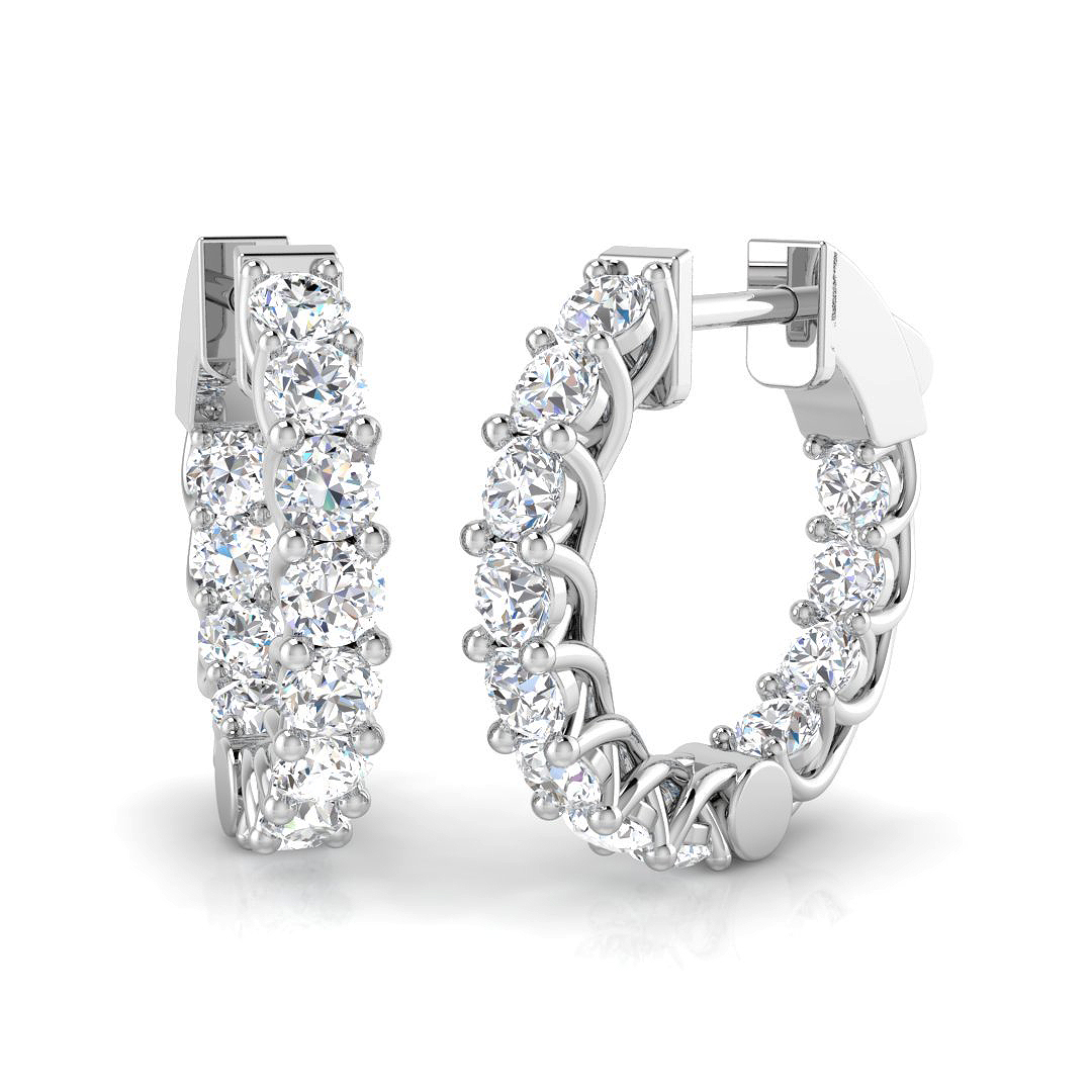 1.75 ct Natural Diamond Round Earrings