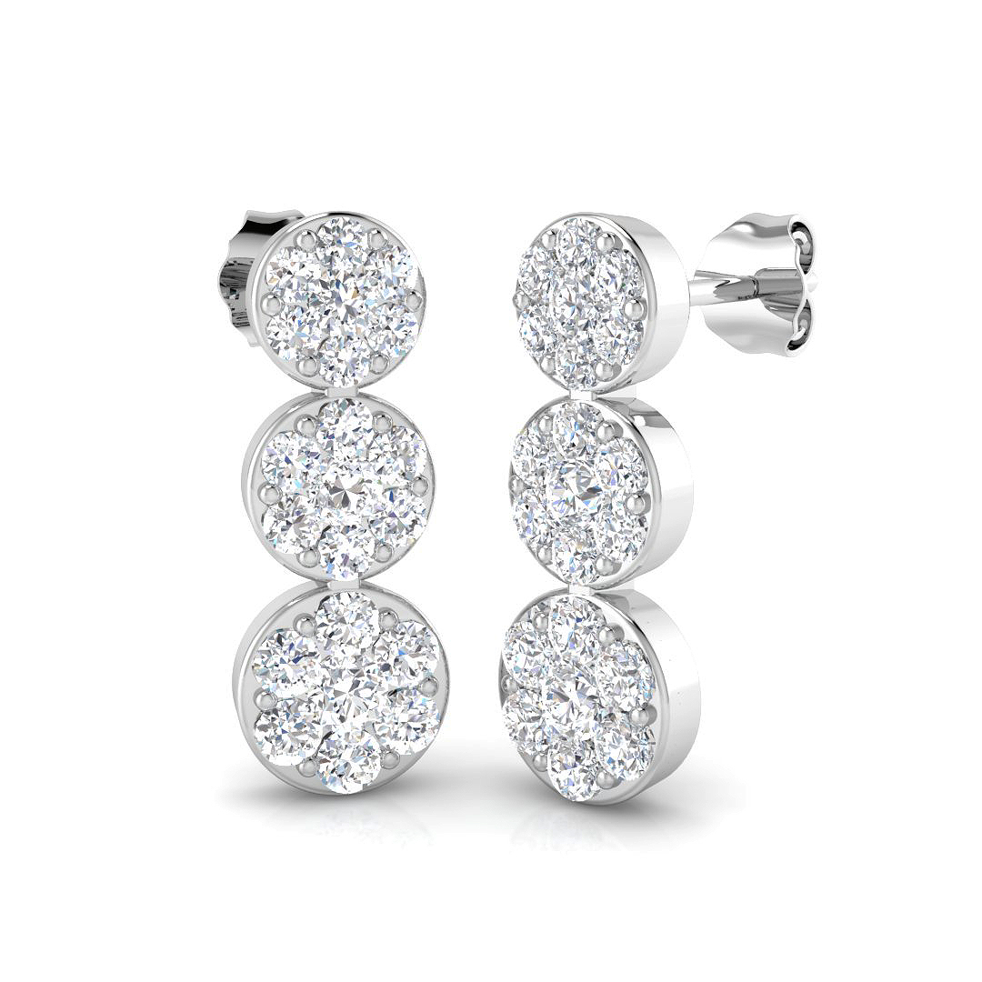 1.5 ct Natural Diamond Round Earrings