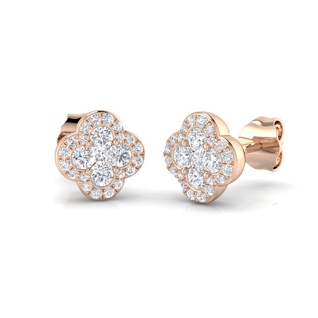 0.45 ct Natural Diamond Round Earrings