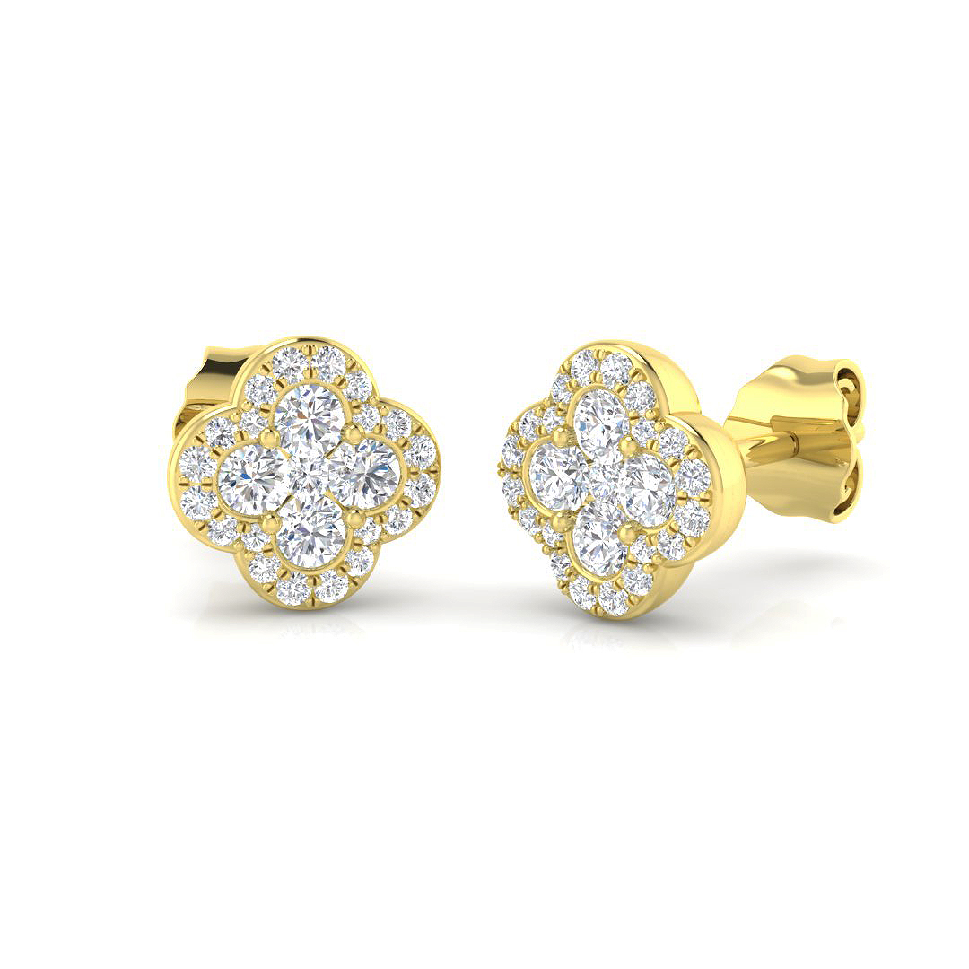 0.45 ct Natural Diamond Round Earrings
