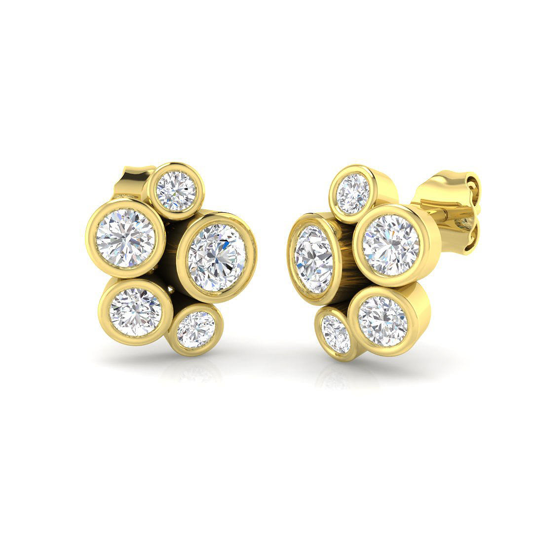 1.15 ct Natural Diamond Round Earrings