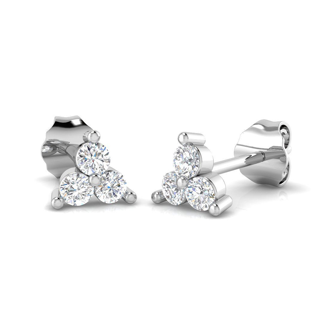 0.3 ct Natural Diamond Round Earrings