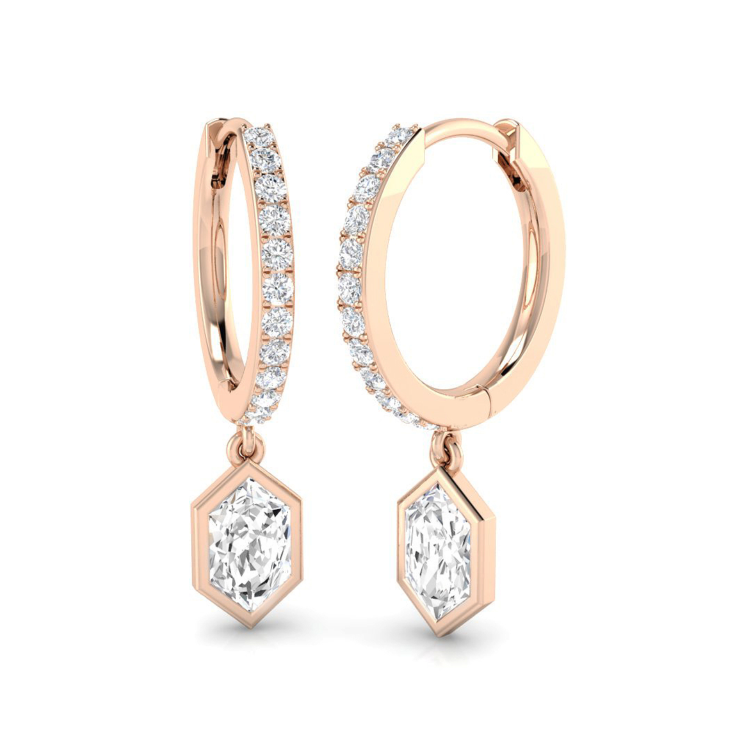 0.85 ct Natural Diamond Round Earrings