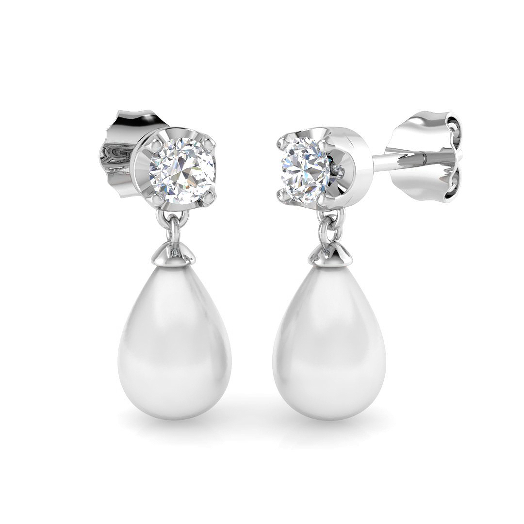 6.1 ct Natural Diamond Pear Earrings