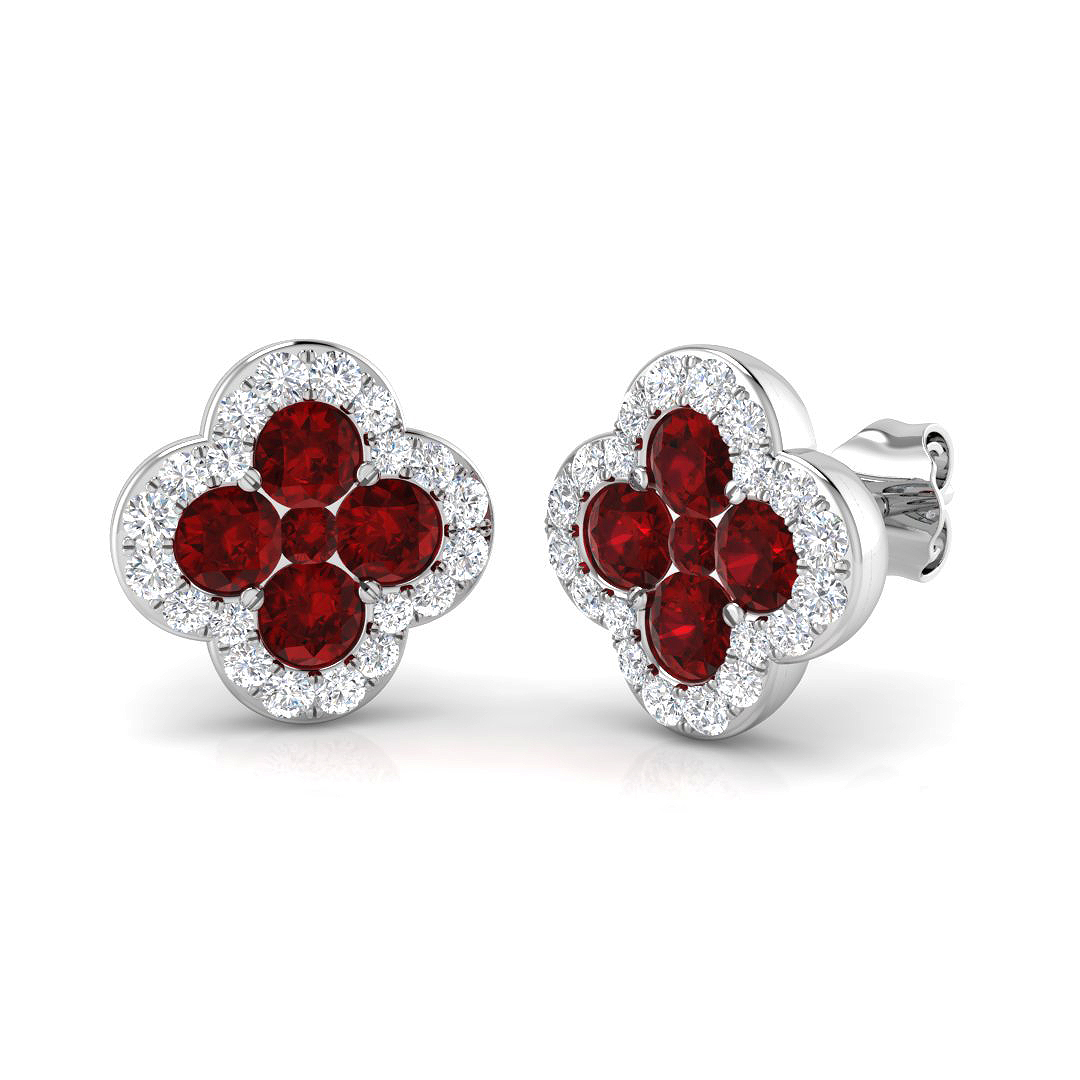 2 ct Natural Diamond Round Earrings