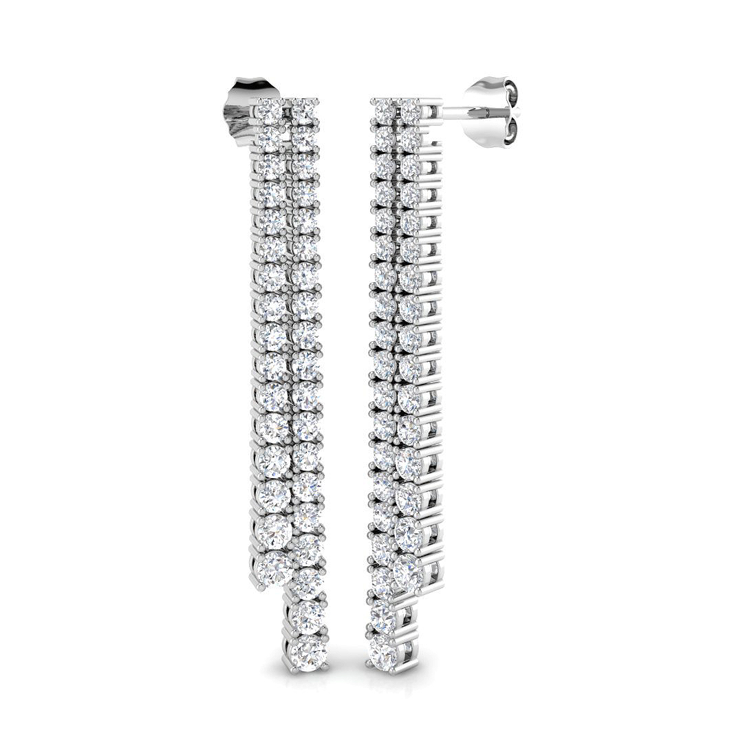 2.1 ct Natural Diamond Round Earrings