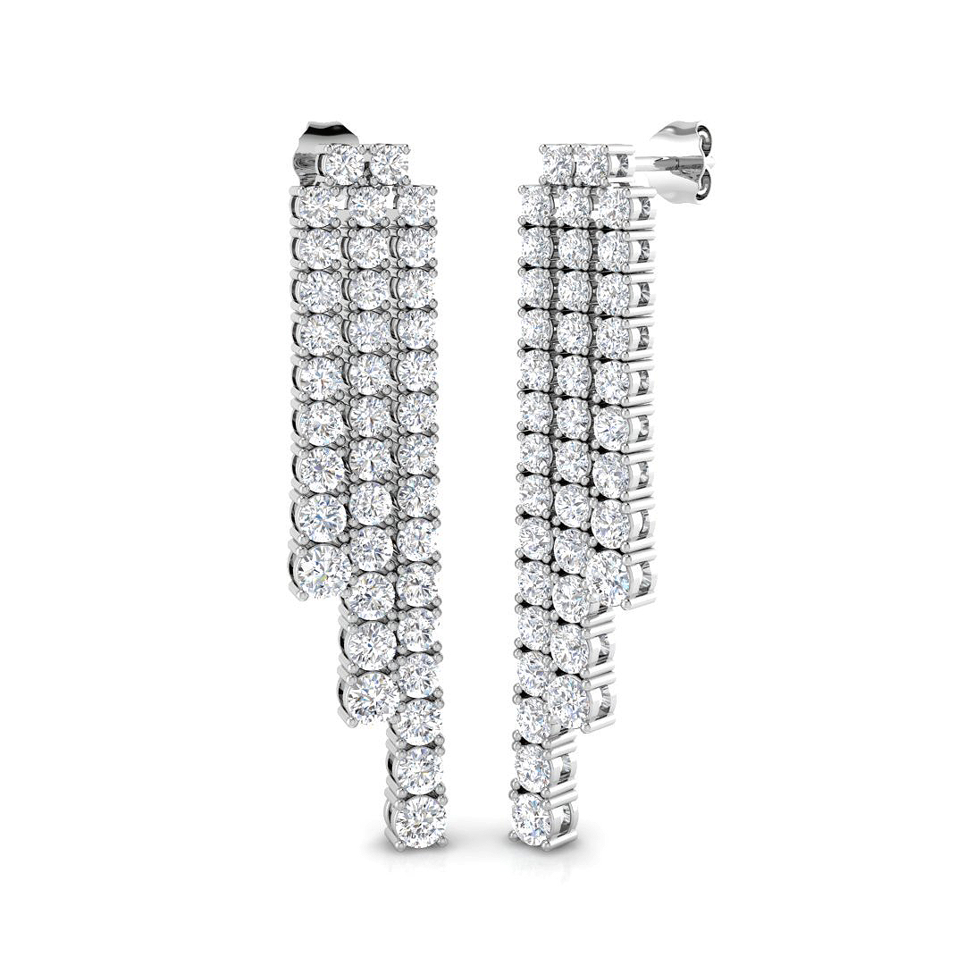 4.95 ct Natural Diamond Round Earrings