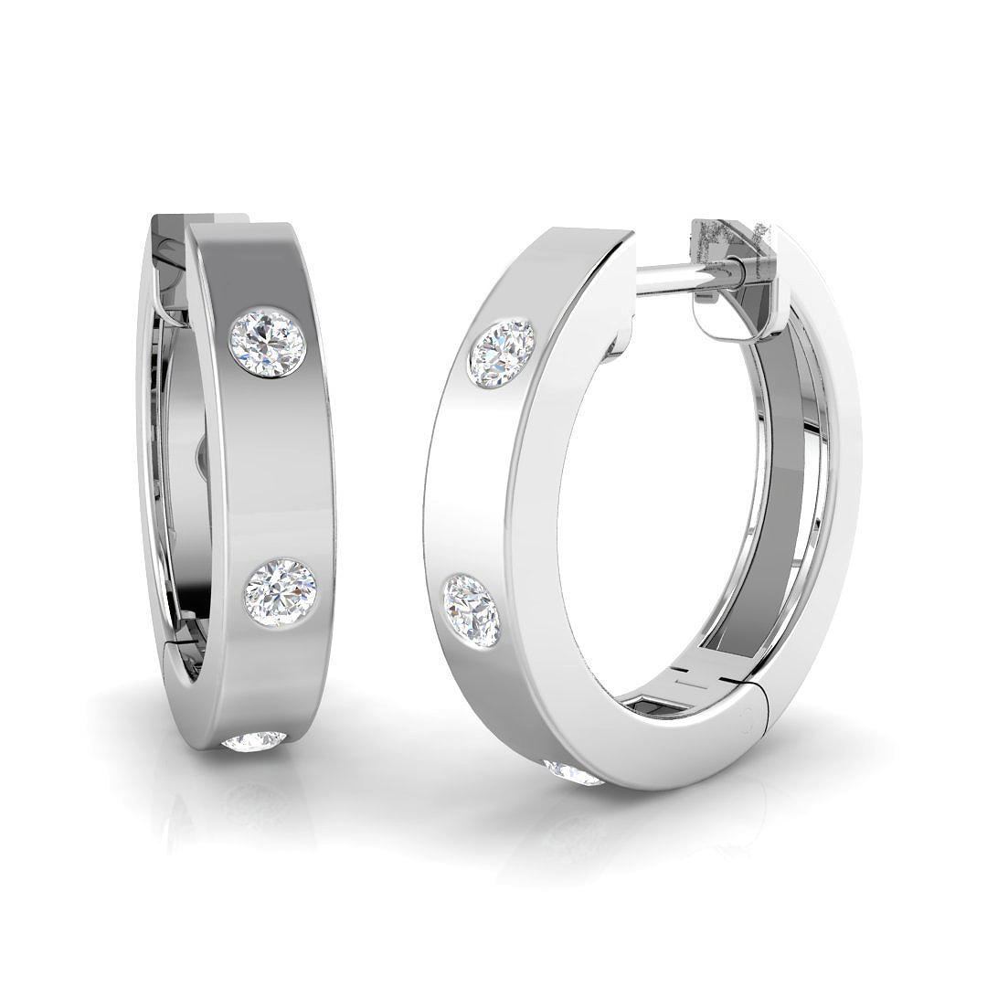 0.15 ct Natural Diamond Round Earrings