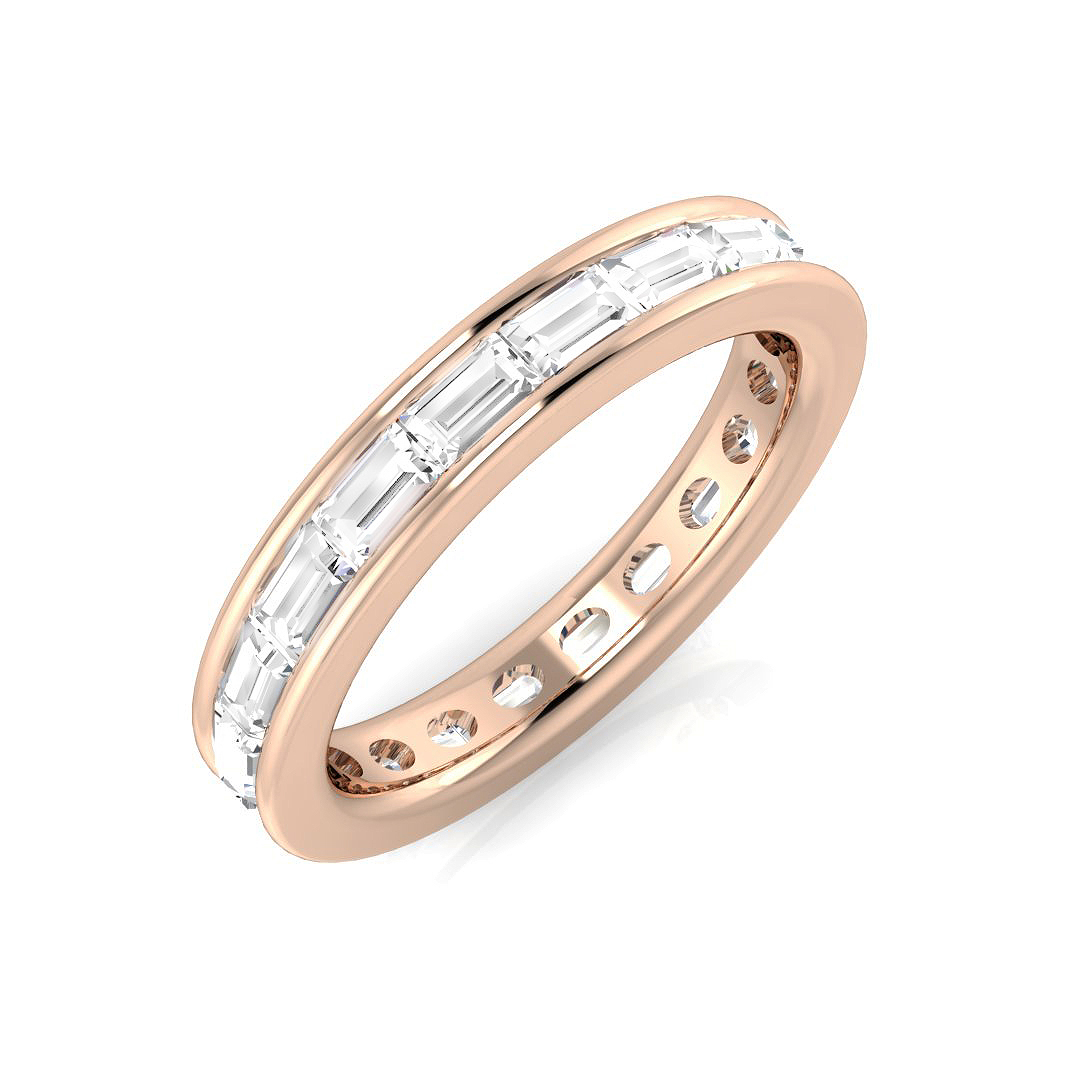 1.3 ct Natural Diamond Baguette Ring